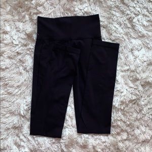 Lululemon black leggings with loose fit ankle